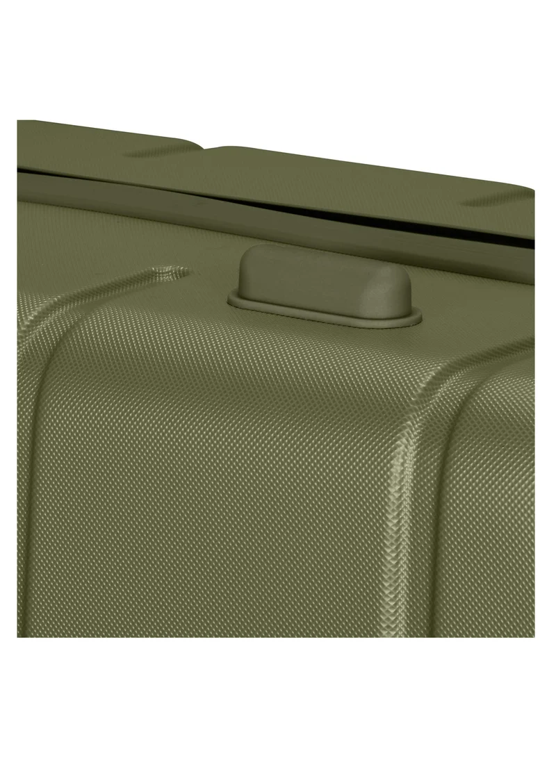 Senator Olive Green Hard Case Travel Bag Cabin Luggage Trolley ABS Lightweight Suitcase with 4 Spinner Wheels A1012 Olive Green  | Best Price UAE